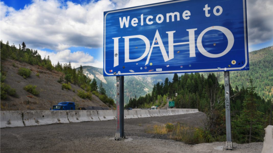 Idaho state sign
