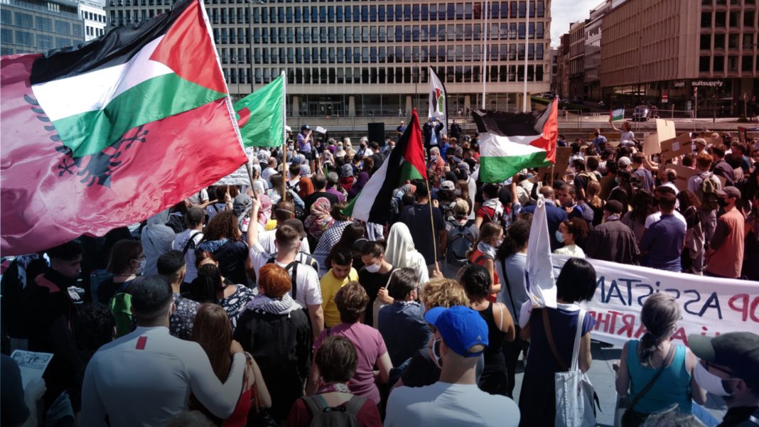 Anti-Israel Protests in Brussels Belgium