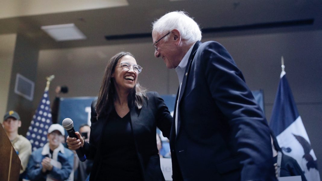 Alexandria Ocasio-Cortez (AOC) and Bernie Sanders