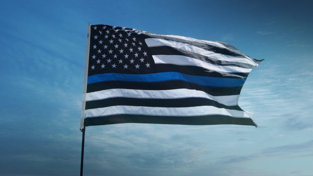 Blue line Police Flag