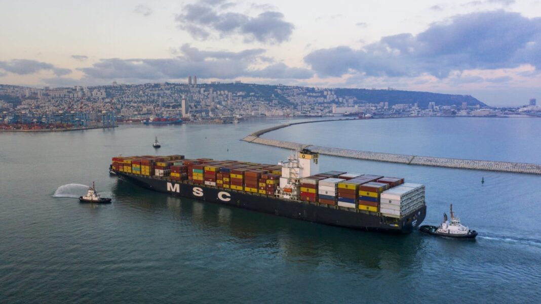 MSC cargo ship - UAE, Israel