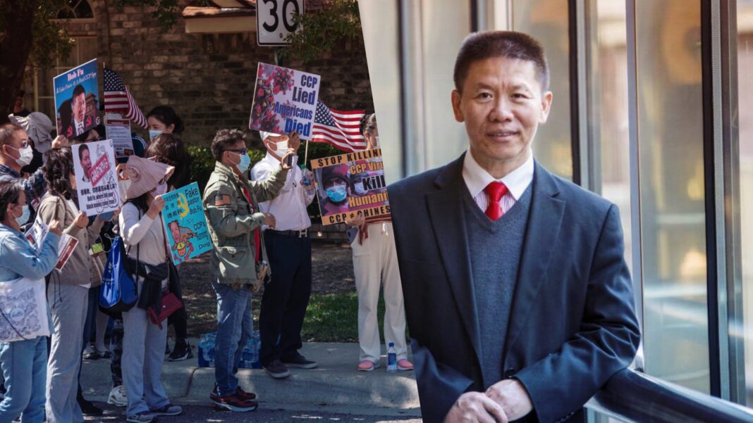 Pastor Bob Fu, protest