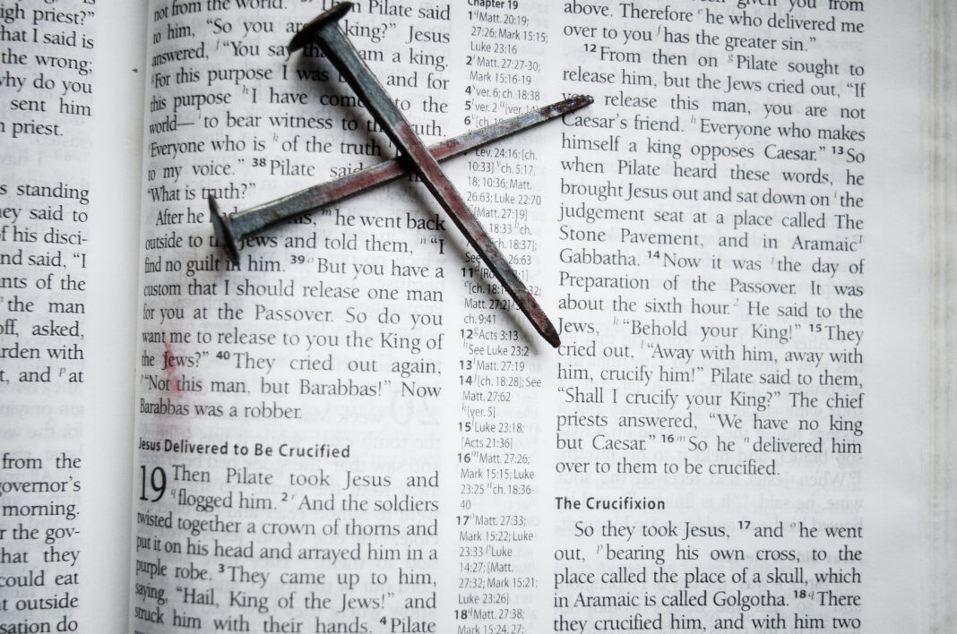 Bible, Cross, Nails