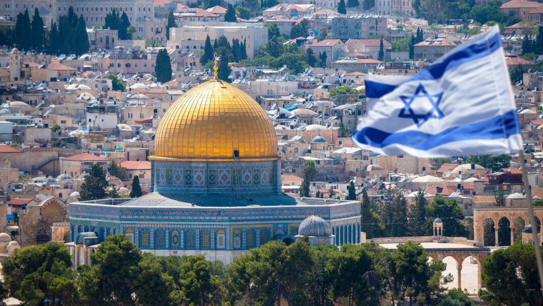 Jerusalem, Israel, Israeli Flag, Temple Mount