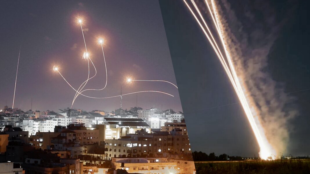Rocket Fire Gaza, Iron Dome Interception (May 10th 2023))