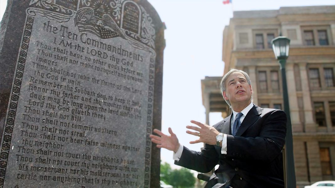 Ten Commandments, Texas, Greg abbott
