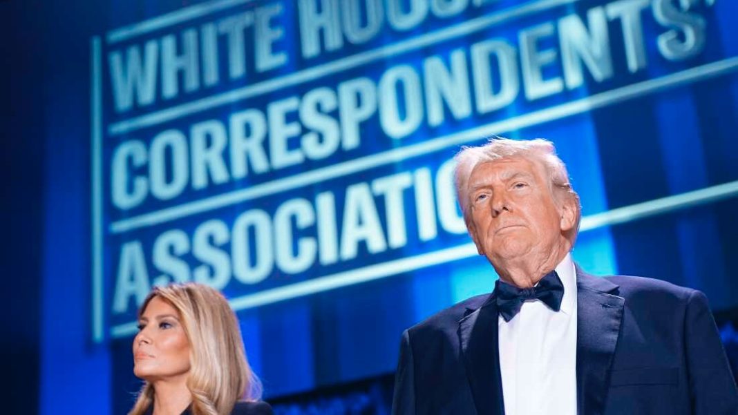 president trump attends the white house correspondents' dinner