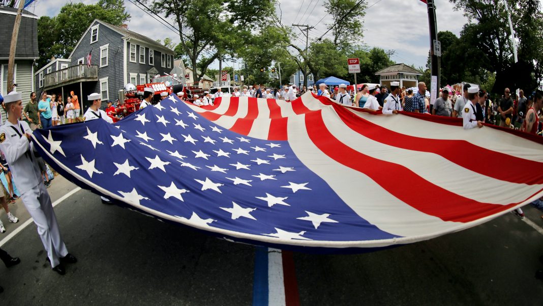 the 233rd bristol fourth of july celebration; military, civic and firemen's parade, usa 04 jul 2018